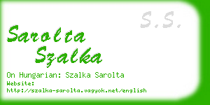 sarolta szalka business card